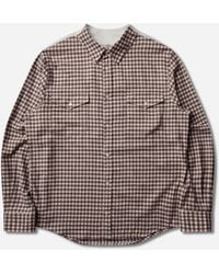 MM6 by Maison Margiela - S Checkered Flannel Shirt Off - Lyst