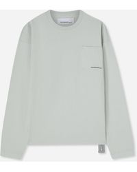 Oamc Peacemaker - Men S Lighter Longsleeve Pocket T-shirt Ice Flow - Lyst