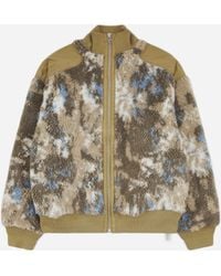 Oamc Peacemaker - S Fleece Bomber Jacket - Lyst