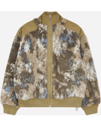 Oamc Peacemaker - S Fleece Bomber Jacket - Lyst