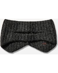 ROA - Hawk Wool Knit Ear Warmer Graphite - Lyst