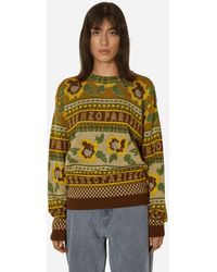 KENZO - Fair Isle Crewneck Sweater Golden - Lyst