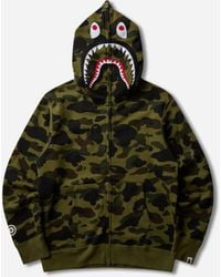 A Bathing Ape - Men S 1st Camo Shark Full Zip Hoodie - Lyst