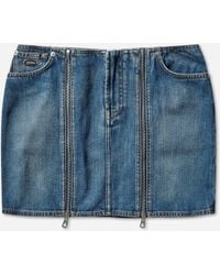 Jean Paul Gaultier - Women S Zipped Denim Skirt - Lyst