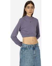 Nike - Crewneck Cropped French Terry Top Daybreak - Lyst