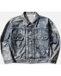Junya Watanabe - Men S New Manual Printed Denim Jacket Indigo - Lyst