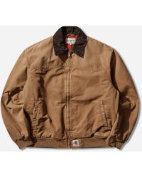 Carhartt - S Og Santa Fe Jacket Hamilton Tobacco (Grind Washed) - Lyst