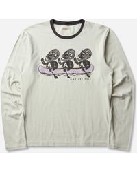 Kapital - Men S 20/-jersey Longsleeve T-shirt (a Sheep) Gray - Lyst
