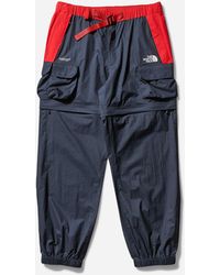 The North Face - Men S Undercover Soukuu Hike Convertible Mountain Pants Graphite / Fiery Red - Lyst