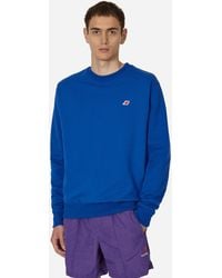 New Balance - Made In Usa Core Crewneck Sweatshirt Royal Blue - Lyst