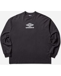 Umbro - Og Logo Longsleeve T-shirt Washed Black - Lyst