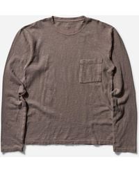 Kapital - S Amuse Knit Pocket Longsleeve T-Shirt Charcoal - Lyst