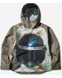 Undercover - Men S Heldon Nylon Zip Jacket Gray / Khaki - Lyst