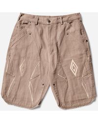 Umbro - Shinguard Canvas Shorts Greige - Lyst