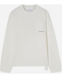 Oamc Peacemaker - Men S Lighter Longsleeve Pocket T-shirt Snow - Lyst