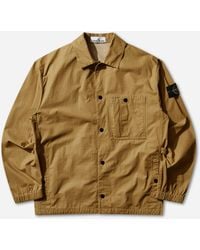 Stone Island - S Double-Coated Cotton Ripstop Overshirt Mustard - Lyst
