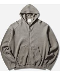 ROA - Men S Bee Sun Faded Organic Waffle Zip Up Hoodie - Lyst