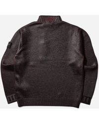 Stone Island - Men S Sublimatic Print Mock Neck Sweater Dark Burgundy - Lyst