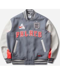 Nike - England X Palace Varsity Jacket Cool Bright Crimson - Lyst
