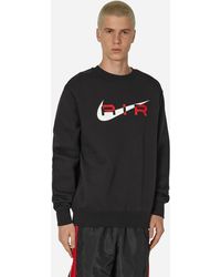 Nike - Air Fleece Crewneck Sweatshirt Black / University Red - Lyst