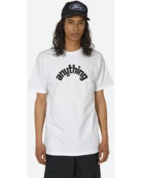 Anything - Curved Logo T-shirt White / Black - Lyst
