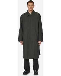 Song For The Mute - Glen Check Mac Coat Charcoal - Lyst
