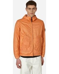 Stone Island - Packable Garment Dyed Micro Yarn Primaloft®-tc Jacket Orange - Lyst