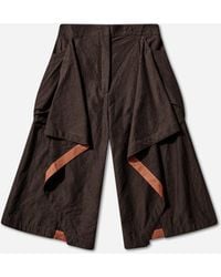 Kiko Kostadinov - Women S Dahlia Draped Shorts Dark Elm - Lyst