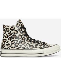 Converse - Chuck 70 Glow-In-The-Dark Leopard Print Sneakers Egret - Lyst