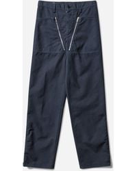 Dries Van Noten - Men S Overdyed Zip Pants Navy - Lyst