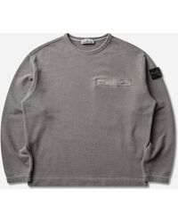 Stone Island - Mineral Dyed Organic Cotton Fleece Crewneck Sweatshirt - Lyst