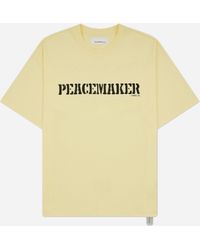 Oamc Peacemaker - Men S Flowerred Print Loose Fit T-shirt Light - Lyst