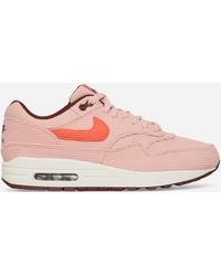 Nike - Air Max 1 Premium Corduroy Sneakers Coral Stardust / Bright Coral - Lyst