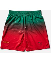 PUMA - Men S Ac Milan X Off-white Authentic Shorts Red / Power Green - Lyst