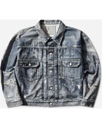 Junya Watanabe - Men S New Manual Printed Denim Jacket Indigo - Lyst