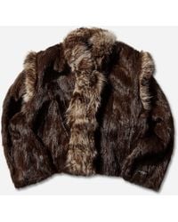 PROTOTYPES - Women S Short Fur Jacket Sand - Lyst