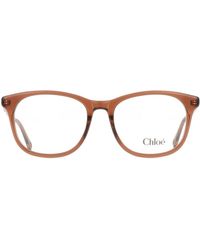 Chloé - Ch0314Oa 002 Optical Frames Acetate Transparent Squared - Lyst