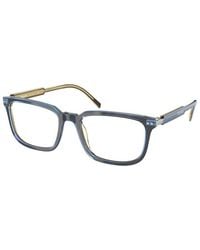 Prada - Pr 13Yv Zxh1O1 Optical Frames Acetate Transparent Squared Normal - Lyst