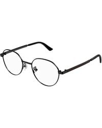 Gucci - Gg1607Ok 001 Optical Frames Titanium Transparent Round - Lyst