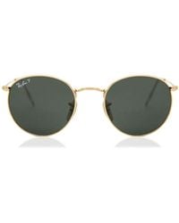 Ray-Ban - Rb3447 Round Metal Polarized 001/58 Sunglasses - Lyst