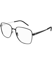 Saint Laurent - Sl M134 001 Optical Frames Metal Transparent Round - Lyst