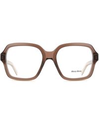Miu Miu - Mu 03Yv 23H1O1 Optical Frames Acetate Squared Normal - Lyst