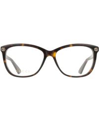 Gucci - Gg2113Oa 002 Optical Frames Acetate Transparent Squared - Lyst