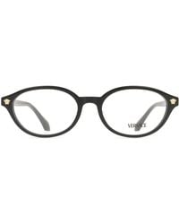 Versace - Ve3393D Gb1 Optical Frames Acetate Transparent Round Normal - Lyst