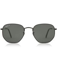 Ray-Ban - Rb3548n Hexagonal Metal Flat Lenses Polarized 002/58 Sunglasses - Lyst