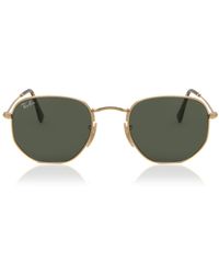 Ray-Ban - Rb3548n Hexagonal Metal Flat Lenses 001 Sunglasses - Lyst