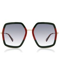 gucci oversized square web sunglasses