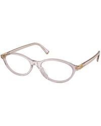 Miu Miu - Mu 09Xv 12W1O1 Optical Frames Acetate Transparent Round Normal - Lyst