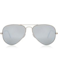 Ray-Ban - Rb3025 Aviator Large Metal Polarized 019/w3 Silver - Lyst