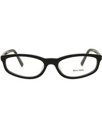 Miu Miu - Mu 01Zv 16K1O1 Optical Frames Acetate Transparent Round Normal - Lyst